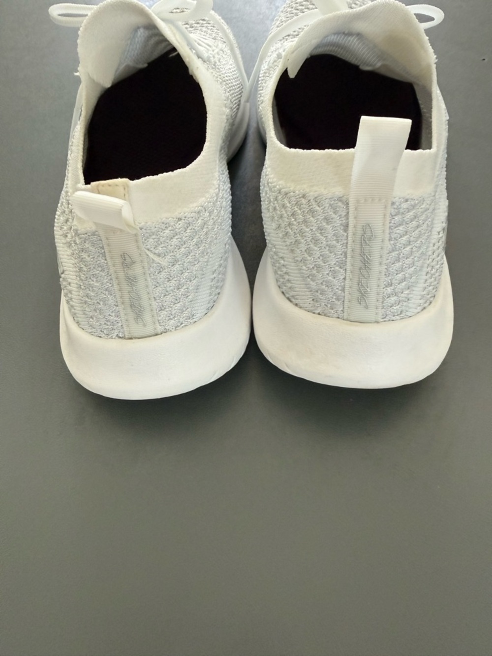 Skechers White Slip-On Memory Foam Sneakers - Picture 3 of 5